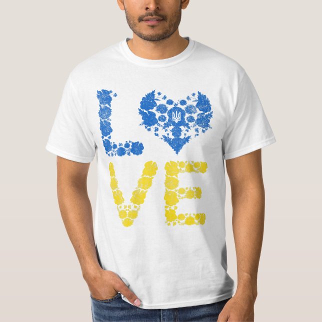 T-shirt Amour Ukraine Coeur Ukrainiens (Devant)