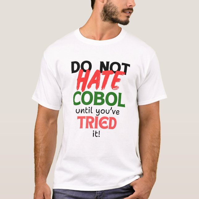 T-shirt Amour Utilisation Du Langage De Programmation Cobo (Devant)