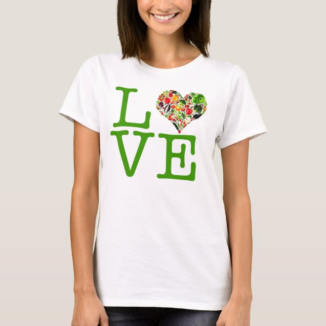 T-shirt Amour végétalien (Devant)