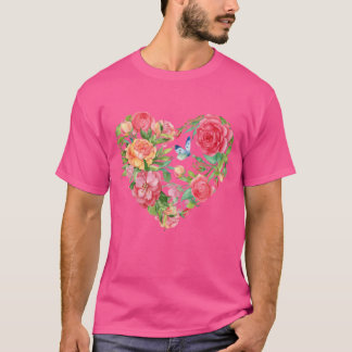 T-shirt amour vintage floral vintage