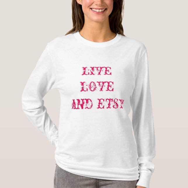 T-shirt Amour vivant et Etsy (Devant)