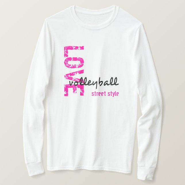 T-shirt Amour Volleyball Style Rue (Design devant)