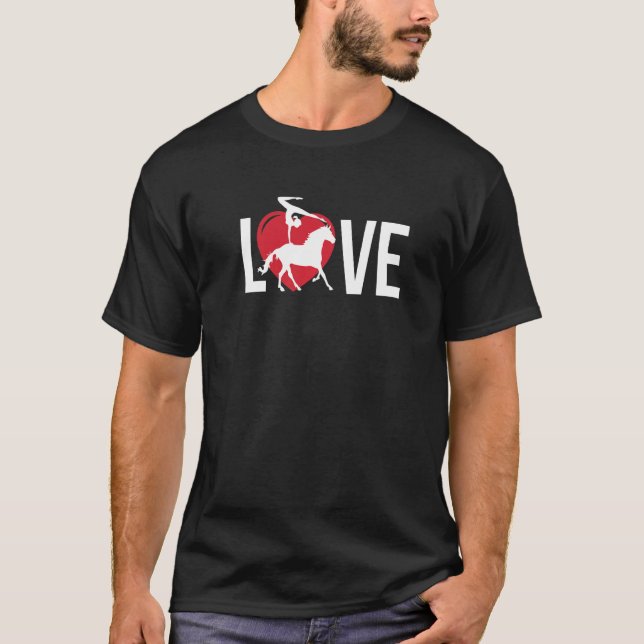 T-shirt Amour Voltige Équestre Cheval Voltige (Devant)