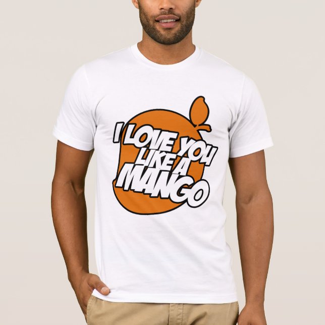 T-shirt Amour vous aimez une pièce en t de mangue (Devant)