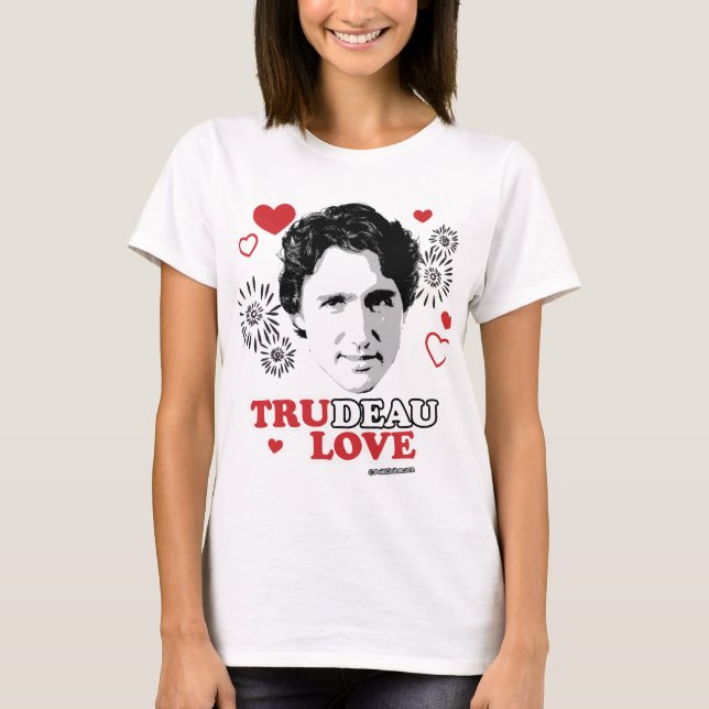T-shirt Amour vrai Trudeau (Devant)
