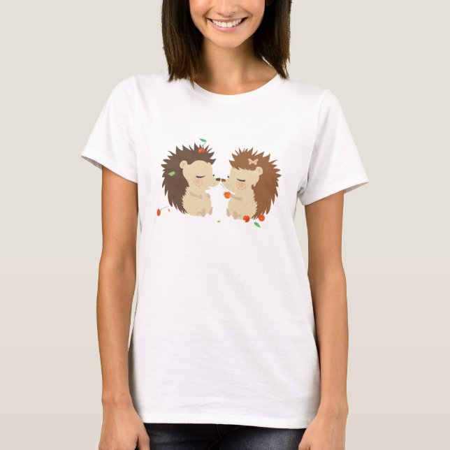 T-shirt Amour WomanTshirt de hérissons (Devant)