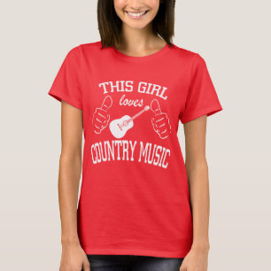 T-shirt Amoureuse de musique country Cette fille aime la m