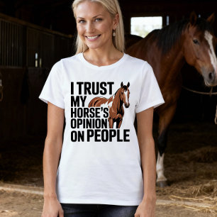 T-shirt Amoureuse des Chevaux Cowgirl Occidental Équestre