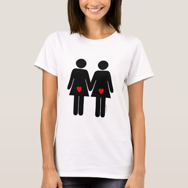 T-shirt Amoureuses lesbiennes (Devant)
