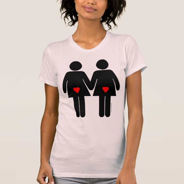 T-shirt Amoureuses lesbiennes (Devant)