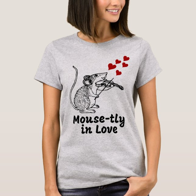 T-shirt Amoureux à la souris (Devant)