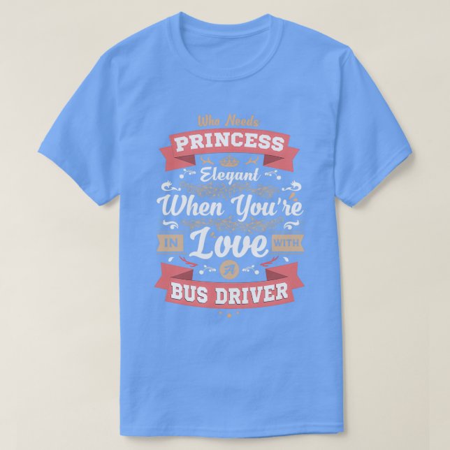 T-shirt Amoureux Avec Un Bus (Design devant)