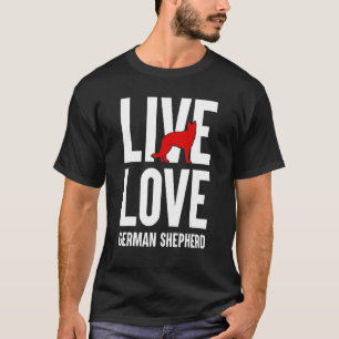 T-shirt Amoureux berger allemand amusant Graphic femmes ho