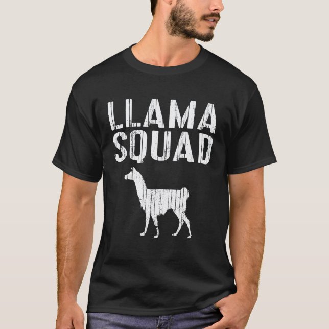 T-shirt Amoureux d'animaux de la Squad Llama (Devant)