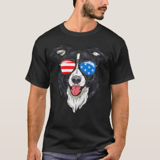 T-shirt Amoureux de Border Collie Patriote Chien 14 Juille