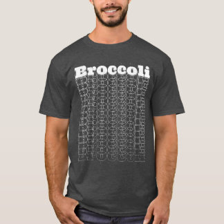 T-shirt Amoureux de brocolis d'art rétro végétarien