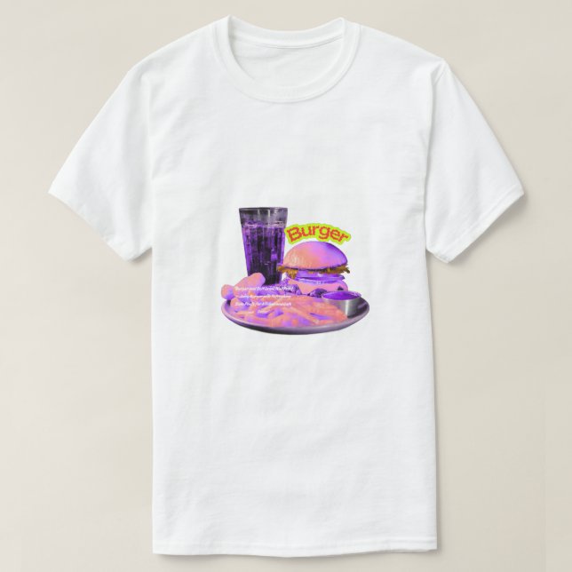T-Shirt Amoureux de Burger - Tee-shirt à Graphisme (Design devant)