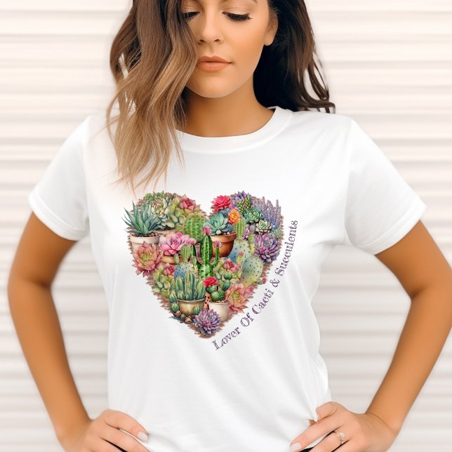 T-shirt Amoureux De Cactus Et De Succulents En Forme De Co (Créateur téléchargé)