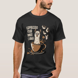T-shirt Amoureux de café Caféine Espresso Lama Café