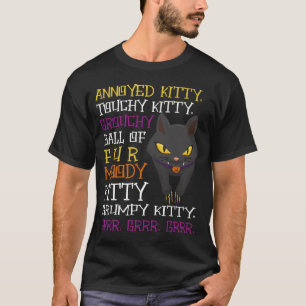 T-shirt Amoureux de Chatons de Chat En colère Drôle Attitu