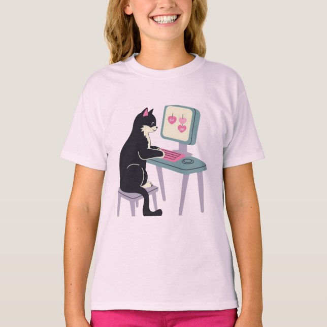 T-shirt Amoureux de chats Chat smoking  (Devant)