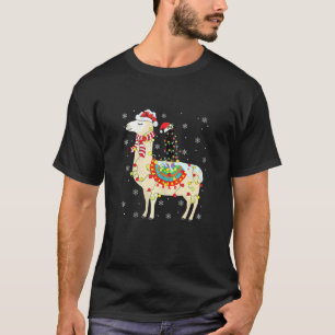 T-shirt Amoureux de chats noirs Éclairage de Noël Chat che