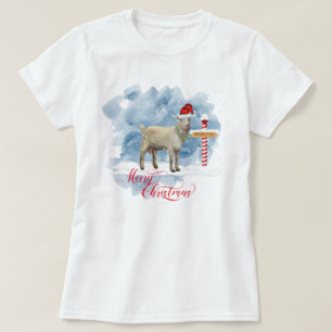 T-shirt Amoureux de chèvres amusantes Pôle Nord de Noël