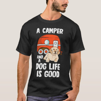 T-shirt Amoureux de Chien Camping Animal Campeur Ami d'Out