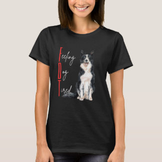 T-shirt Amoureux de chien fatigué Chien Chien Rétro