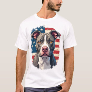 T-shirt Amoureux de chiens AMÉRICAINS pit bul (1)