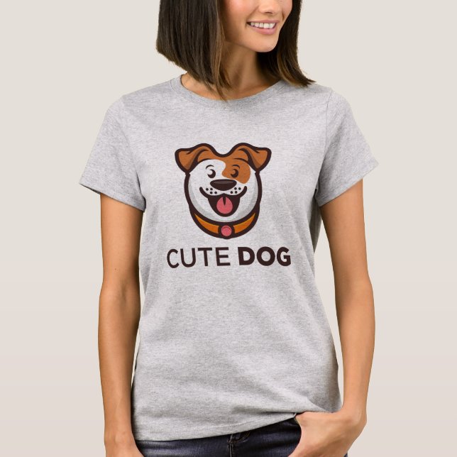 T-shirt Amoureux de chiens Chien mignon (Devant)
