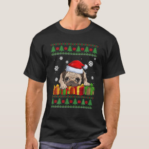 T-shirt Amoureux de chiens drôles Chapeau de Santa de Carl