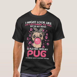 T-shirt Amoureux de chiens drôles dans ma tête je joue ave