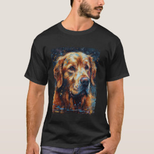 T-shirt Amoureux de chiens mignons Retriever doré Vintage