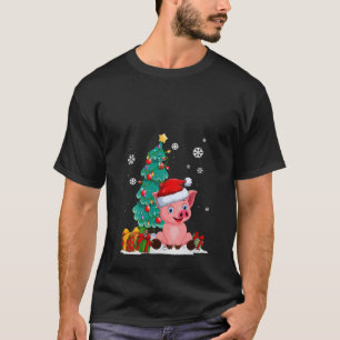 T-shirt Amoureux de cochon drôle mignon cochon chapeau de