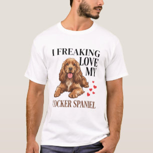T-shirt Amoureux de Cocker Spaniel Drôle de Cœur