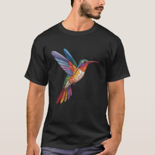 T-shirt Amoureux de colibris Verre coloré pour hommes 