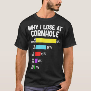 T-shirt Amoureux De Cornhole Drôle Pourquoi Je Perds À Cor