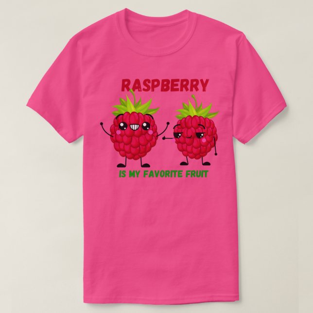 T-shirt Amoureux de framboise (Design devant)