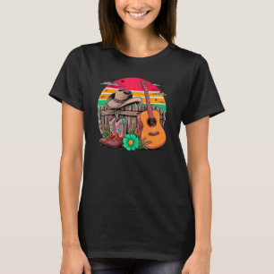 T-shirt Amoureux de guitare de musique country Bottes de