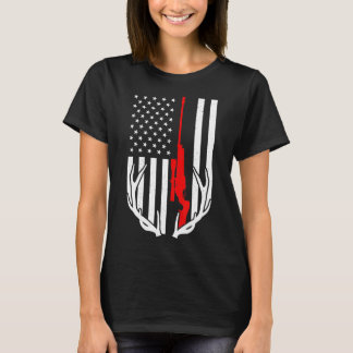 T-shirt Amoureux de la chasse au cerf et de camping avec u