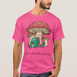 T-shirt Amoureux de la lecture Cottagecore mignon Grenouil