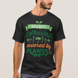 T-shirt Amoureux de la musique propulsé par Plante Vegan G