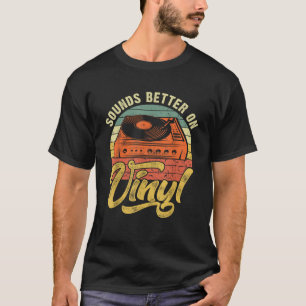 T-shirt Amoureux de la musique sur vinyle Disques Co