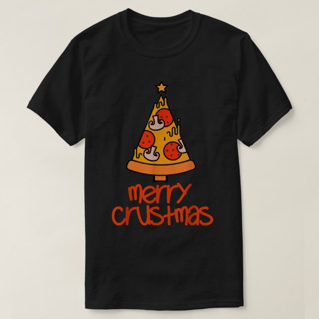 T-shirt Amoureux de la pizza et du joyeux Noël Hommes à de (Design devant)