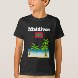 T-shirt Amoureux de la plage des Maldives Voyage Souvenir