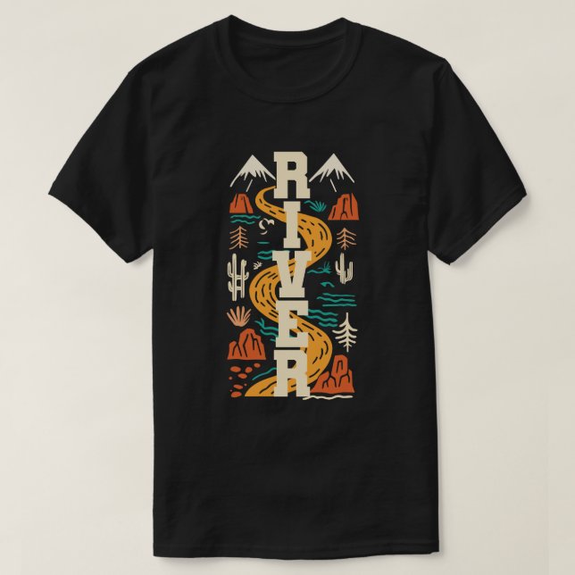 T-shirt Amoureux de la rivière (Design devant)