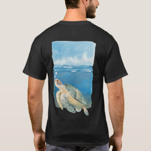 T-shirt Amoureux de la vie marine Tortue de mer Art à l'aq