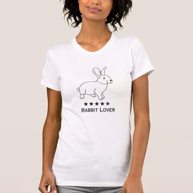 T-shirt Amoureux de lapin, conception simple (Devant)