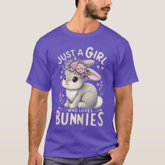 T-shirt Amoureux de lapin juste une fille qui aime les lap